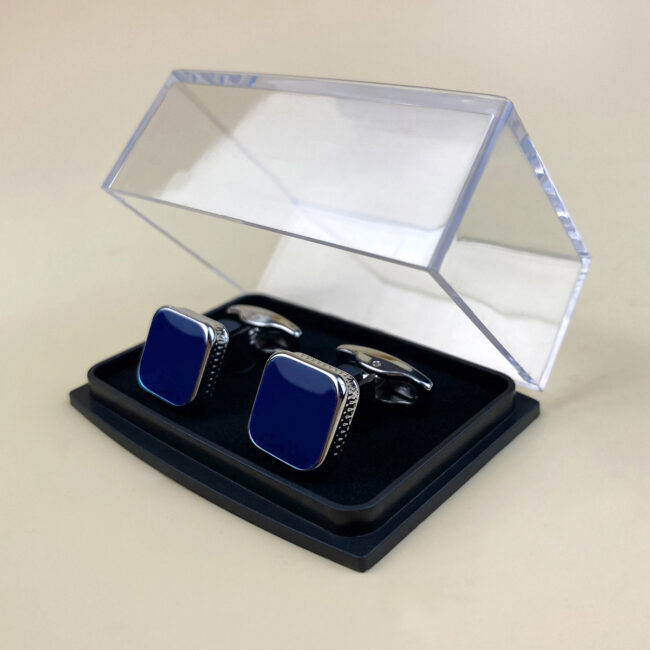 shlax & wing Classic Navy Enamel Cufflinks for Men Cuff Links New Business 96 Solo queda un día