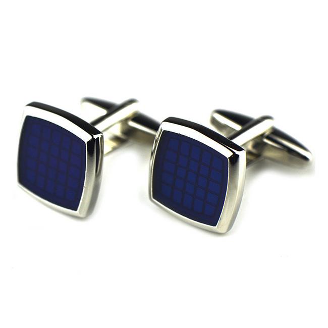 shlax & wing Navy Enamel Cufflinks for Men Cuff Links New Classic 69 Superdescuento