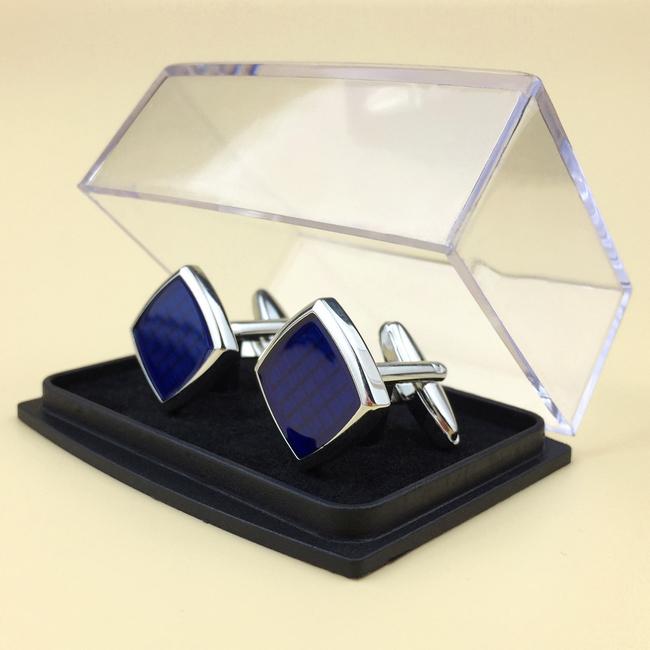 shlax & wing Navy Enamel Cufflinks for Men Cuff Links New Classic 69 Superdescuento