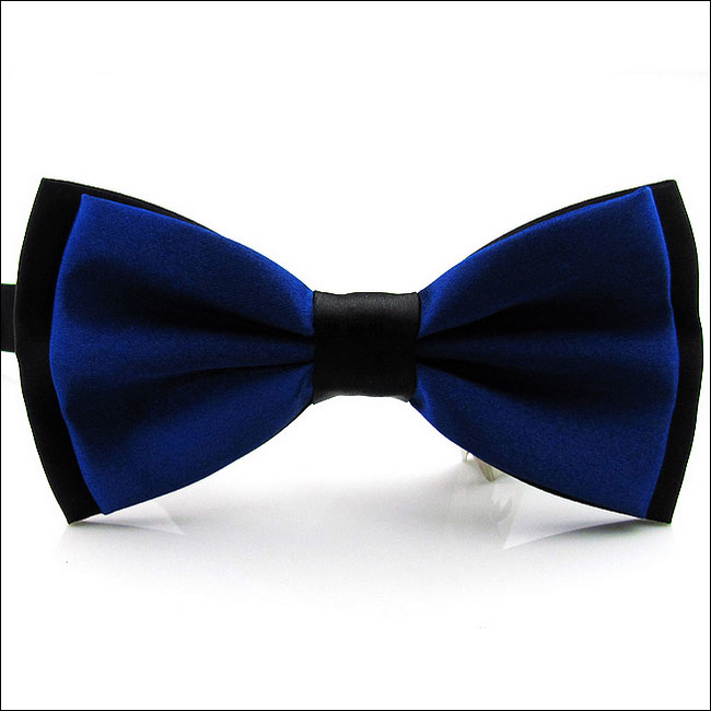 shlax & wing Black Navy Solid Mens Pre-tied Ajustable SilkBlend Wedding Dress Fashion SilkBlend Bow Tie Tienda de fábrica