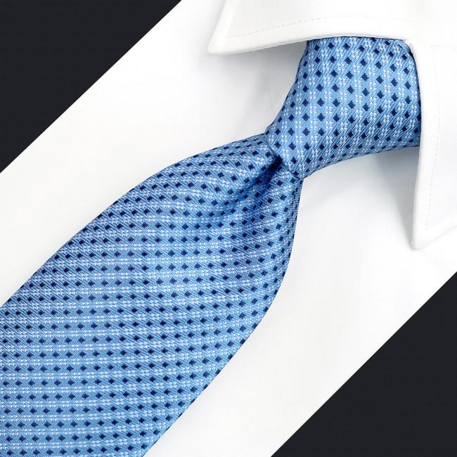 shlax & wing B6 Azure Polka Dots Silk Men’s Ties Necktie Wedding Classic Bow Tie Cufflinks Hanky extra long size Grandes ahorros