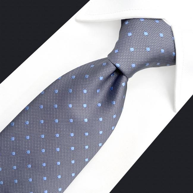 shlax & wing D21 Grey Polka Dots Mens Necktie Silk Fashion Dress Extra long size 63″ Wedding Groom Novelty Ties for male Hanky Devoluciones gratuitas