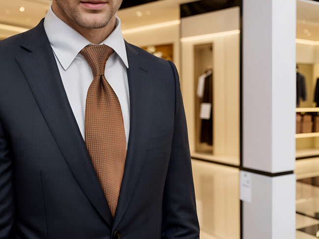 shlax & wing H21 Brown Dots Neckties for Men Silk Classic Business Extra Long Size 63″ Ties Set Gift Pocket Square Outlet