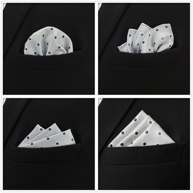 shlax & wing 5 Pieces Assorted Fashion Grey Mens Pocket Square Classic Handkerchiefs Set 1-22 En oferta
