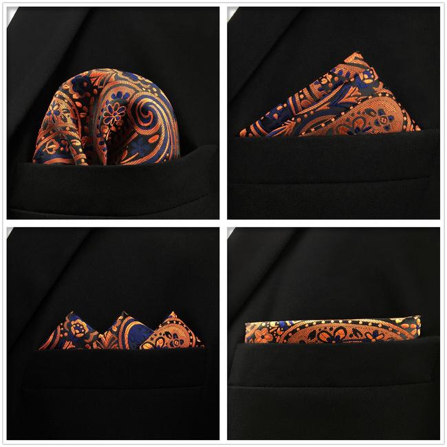 shlax & wing 5 Pieces Assorted Mens Pocket Square Fashion Classic Handkerchiefs Set 1-14 Rebajas baratas