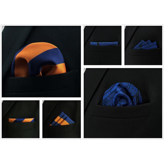 shlax & wing 5 Pieces Assorted Mens Pocket Square Fashion Classic Handkerchiefs Set 1-14 Rebajas baratas