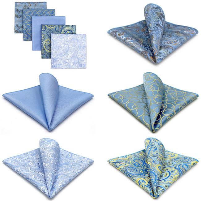 shlax & wing 5 Pieces Assorted Fashion Mens Pocket Square Classic Handkerchiefs Set 1-31 Los más vendidos