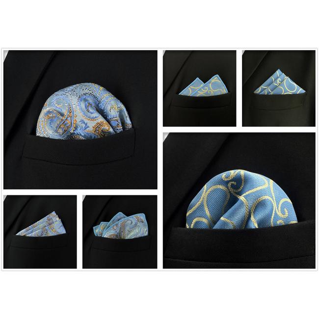 shlax & wing 5 Pieces Assorted Fashion Mens Pocket Square Classic Handkerchiefs Set 1-31 Los más vendidos