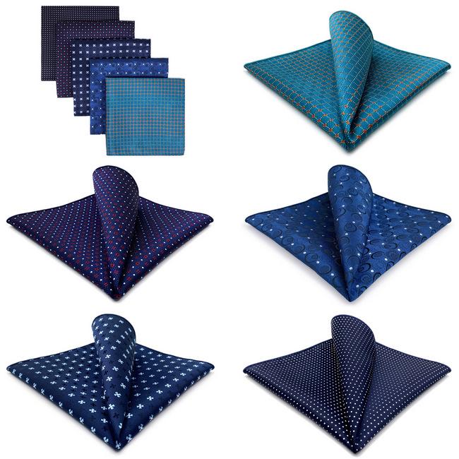 shlax & wing 5 Pieces Assorted Dots Fashion Mens Pocket Square Classic Handkerchiefs Set 2-13 Ventas relámpago