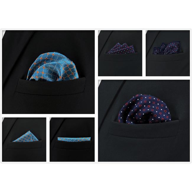 shlax & wing 5 Pieces Assorted Dots Fashion Mens Pocket Square Classic Handkerchiefs Set 2-13 Ventas relámpago