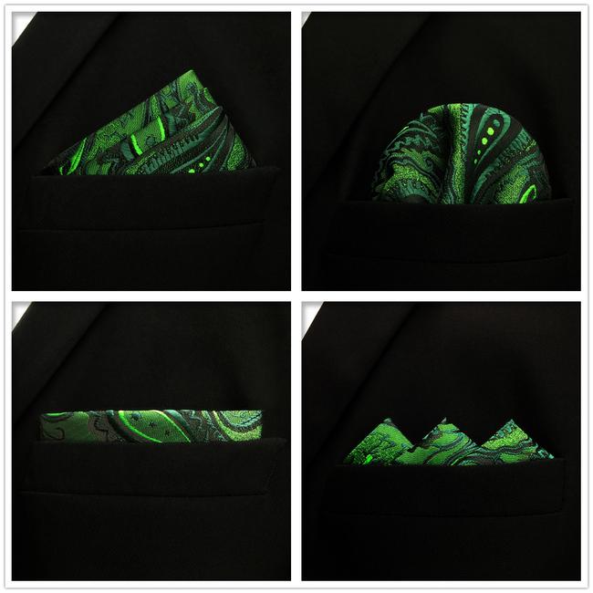 shlax & wing 5 Pieces Assorted Fashion Mens Pocket Square Classic Handkerchiefs Set 23 Tienda