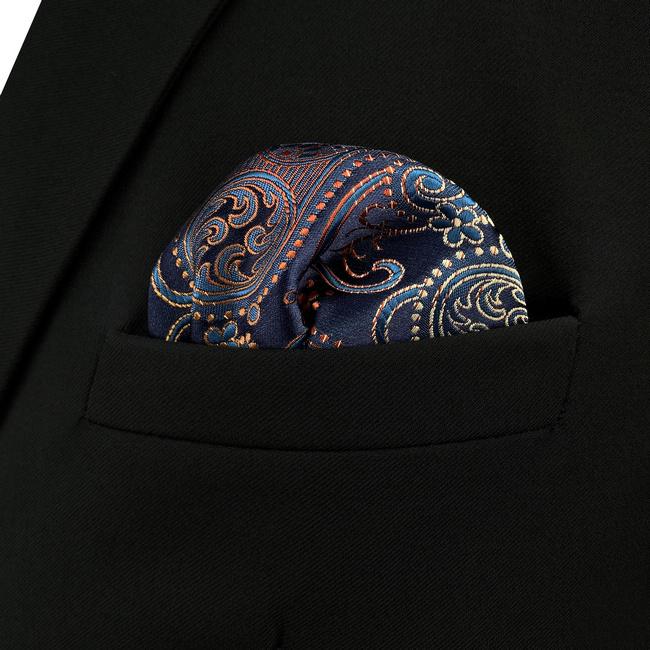 shlax & wing BH26 Multicolor Paisley Mens Pocket Square Silk Wedding Fashion Handkerchief Dress Hanky Últimos 3 días