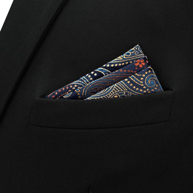 shlax & wing BH26 Multicolor Paisley Mens Pocket Square Silk Wedding Fashion Handkerchief Dress Hanky Últimos 3 días