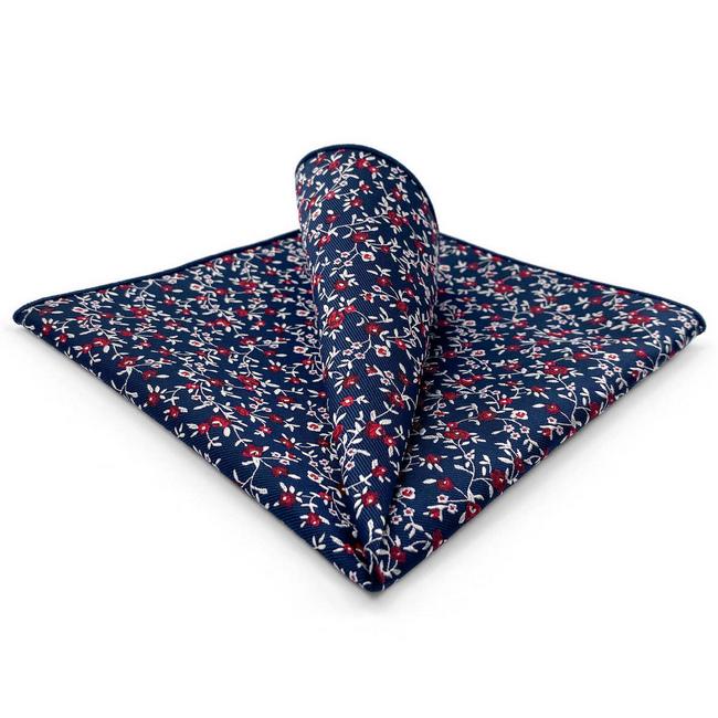 shlax & wing BH42 Blue Floral Men鈥檚 Pocket Square Accessories Business Wedding