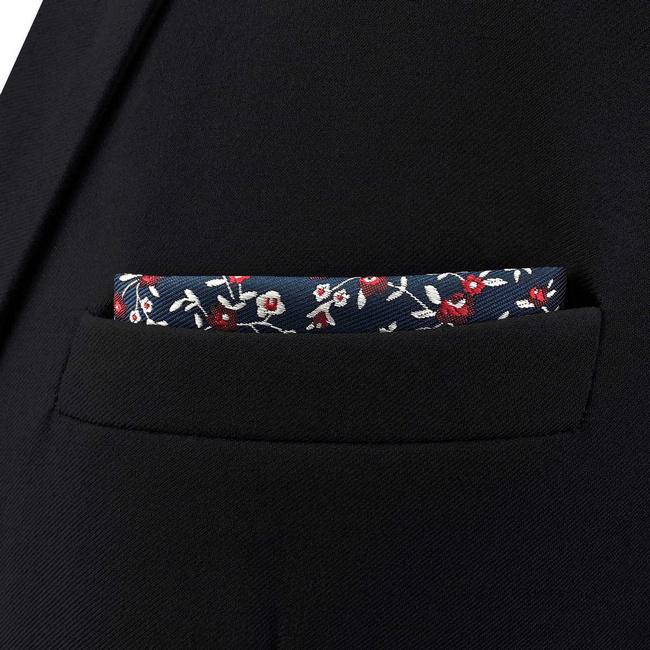 shlax & wing BH42 Blue Floral Men鈥檚 Pocket Square Accessories Business Wedding Último día