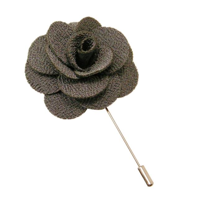 shlax & wing Gray Lapel Flowers Boutonniere Stick Pin Men’s Accessories Handmade Necktie Ahorra y exporta