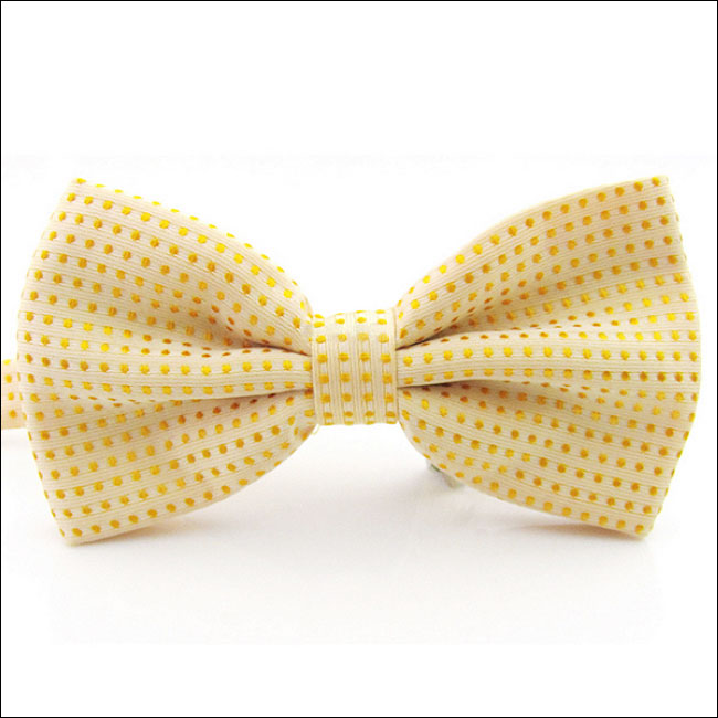 shlax & wing Light Orange Dots Mens Pre-tied Ajustable SilkBlend Wedding Dress Fashion SilkBlend Bow Tie En oferta