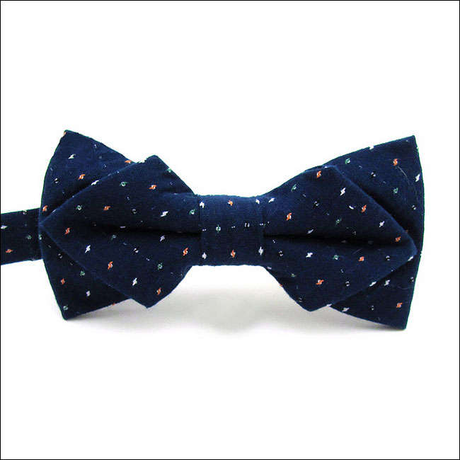 shlax & wing Navy Multicolor Dots Mens Pre-tied Ajustable SilkBlend Wedding Dress SilkBlend Bow Tie Oferta exclusiva