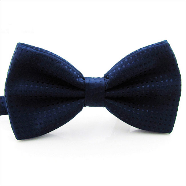 shlax & wing Navy Solid Dots Mens Pre-tied Ajustable SilkBlend Wedding Dress Fashion SilkBlend Bow Tie Última moda