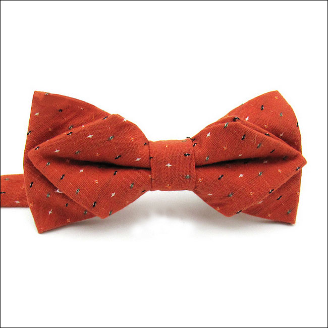 shlax & wing Orange Red Multicolor Dots Mens Bow Tie Pre-tied Dress Wedding Blend Ajustable SilkBlend Wedding Ofertas de temporada