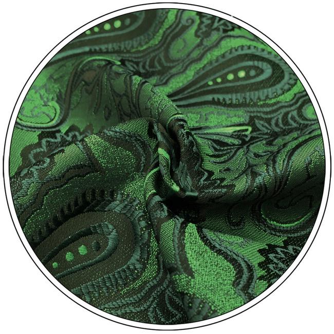 shlax & wing U30 Paisley Dark Green Mens Bow Tie Hanky Cufflinks Set Jacquard Woven Precio ultrabajo