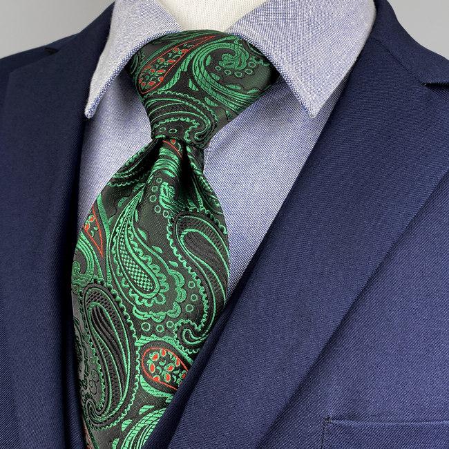 shlax & wing F30 Green Red Paisley Men Neckties Fashion Wedding Extra long size Devoluciones gratuitas