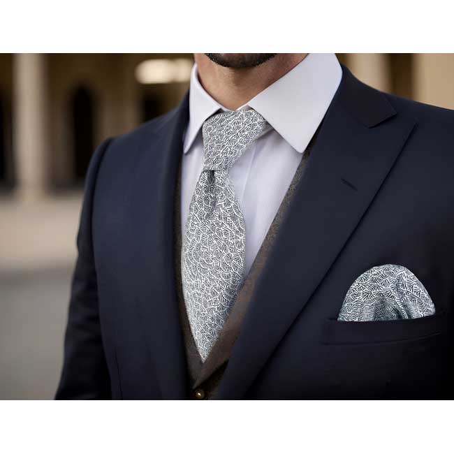 shlax & wing A43 White Black Pattern Mens Neckties Fashion Dress Pocket Square Set Unique Accessory Extra Long Size Ties