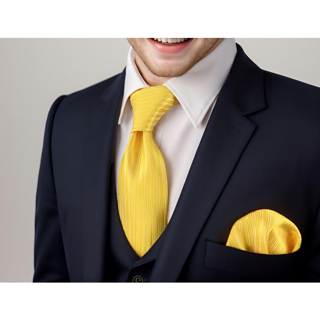 shlax & wing A50 Wedding Gold Solid Mens Neckties Pocket Square Set Wedding Fashion Classic Skinny Gran oferta