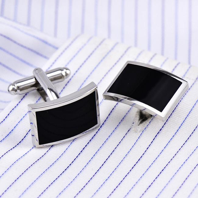 shlax & wing Silver Black Men’s Cufflinks Cuff Links for Tuxedo 70 Los más vendidos