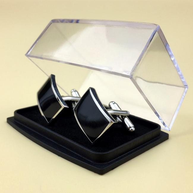 shlax & wing Silver Black Men’s Cufflinks Cuff Links for Tuxedo 70 Los más vendidos