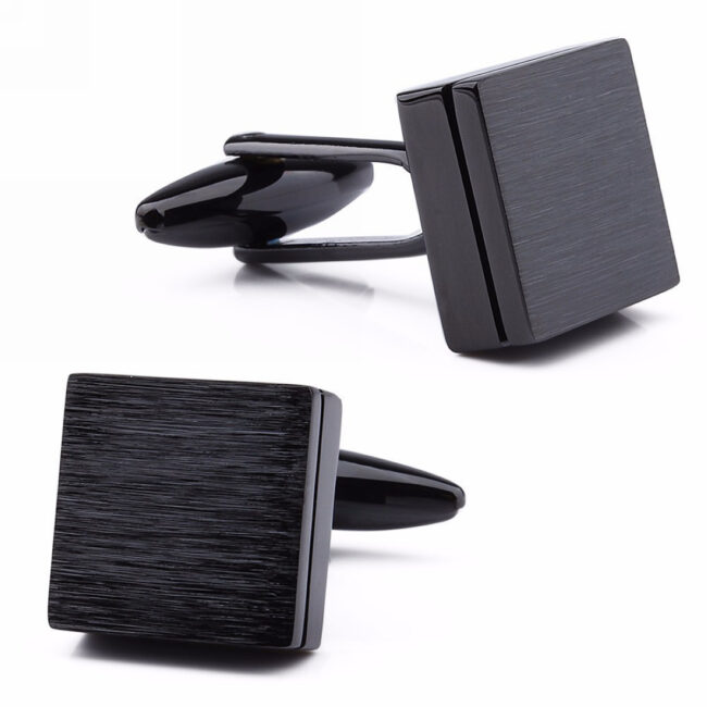 shlax & wing Pair of Mens Cufflinks Black Stainless steel Mens Studs Square Premium Quality 92 Rebajas online