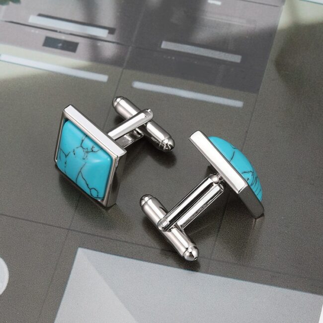 shlax & wing Turquoise Men鈥檚 Cufflinks Cuff Links for Tuxedo 82 Rebajas top