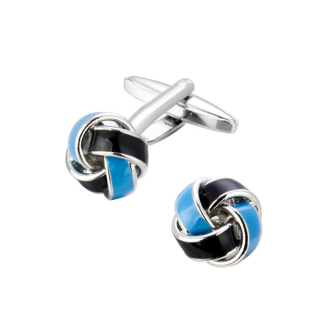 shlax & wing Pair of Mens Cufflinks Blue Stainless steel Floral Elegant Style Mens Studs Elegant Style 84 Envío gratis