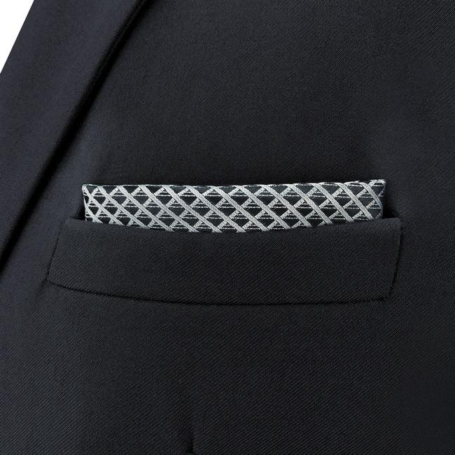 shlax & wing BH28 Black Solid Silk Mens Pocket Square Fashion Wedding Handkerchief Novelty Acceossories Hanky Solo hoy