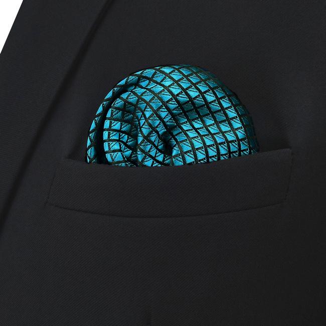 shlax & wing BH25 Blue Solid Silk Mens Pocket Square Fashion Classic Handkerchief Dress Hanky Oferta especial de fábrica