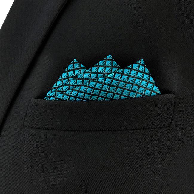 shlax & wing BH25 Blue Solid Silk Mens Pocket Square Fashion Classic Handkerchief Dress Hanky Oferta especial de fábrica