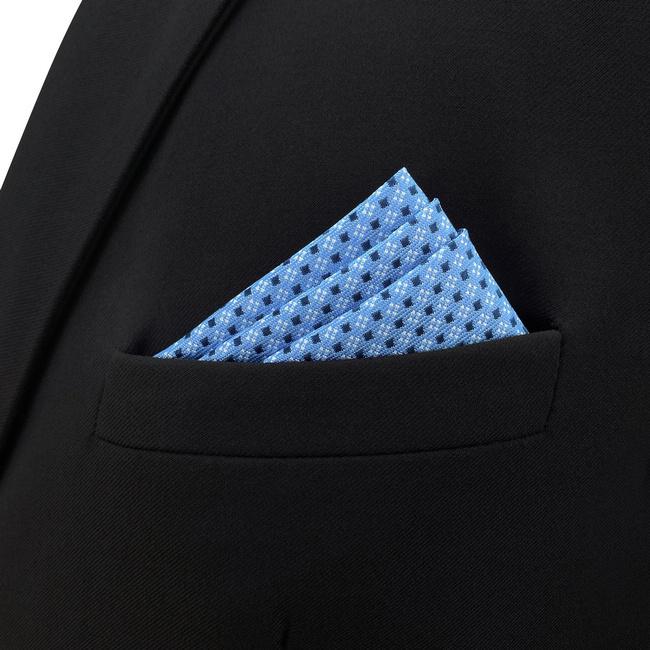 shlax & wing BH6 Azure Polka Dots Silk Mens Pocket Square Wedding Classic Handkerchief Brand New Dress Hanky Solo queda un día