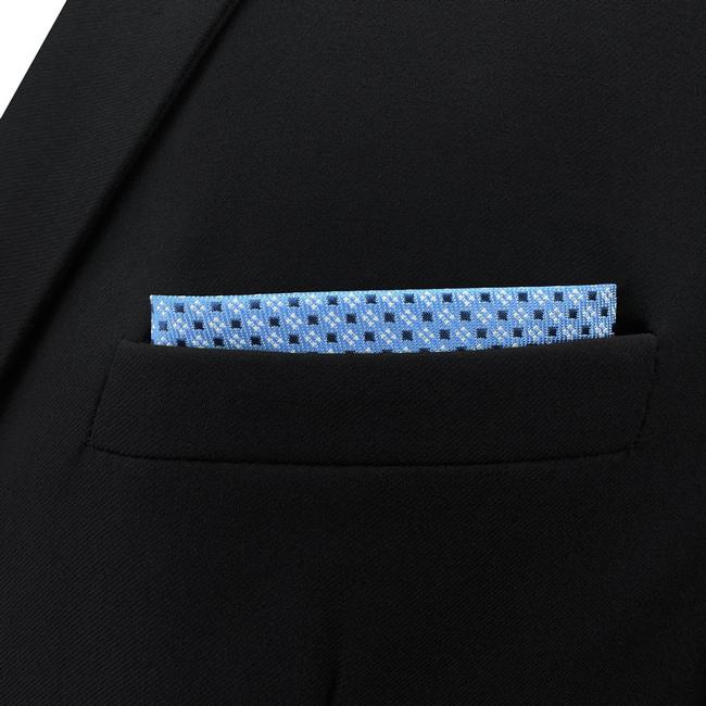 shlax & wing BH6 Azure Polka Dots Silk Mens Pocket Square Wedding Classic Handkerchief Brand New Dress Hanky Solo queda un día