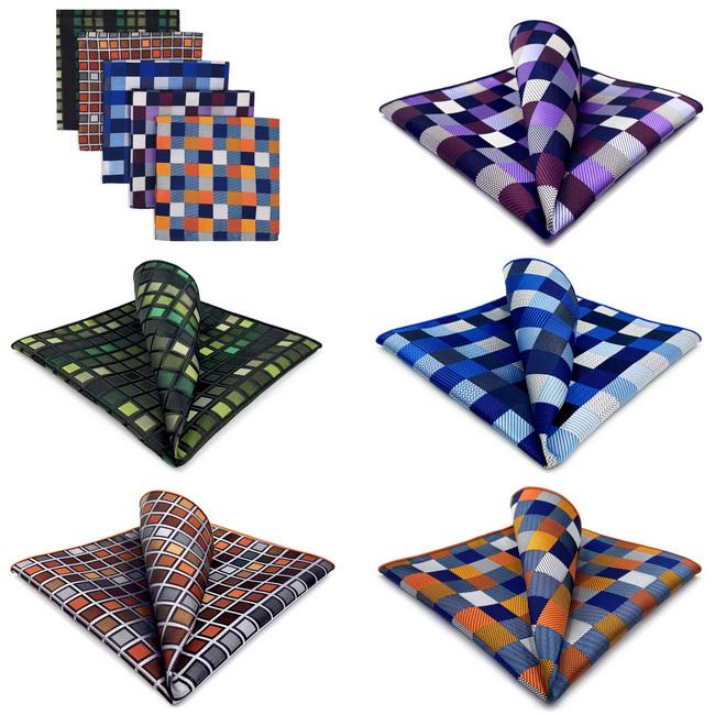 shlax & wing 5 Pieces Assorted Fashion Mens Pocket Square Classic Handkerchiefs Set 1-27 Liquidación