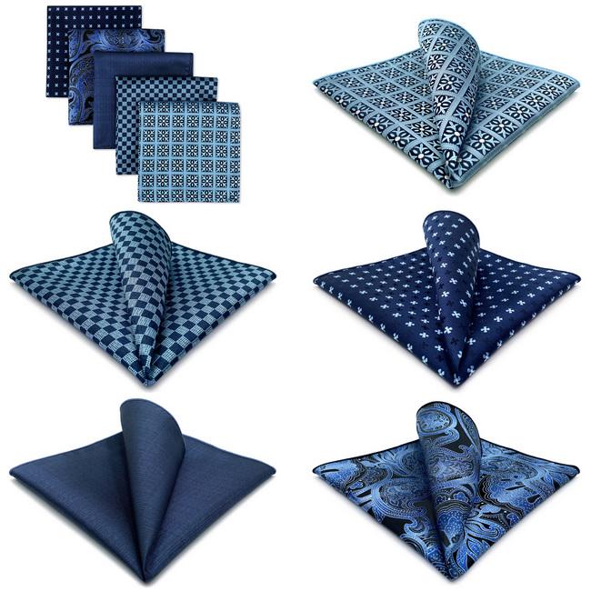 shlax & wing 5 Pieces Assorted Fashion Mens Pocket Square Classic Handkerchiefs Set 2-11 Envío internacional gratuito