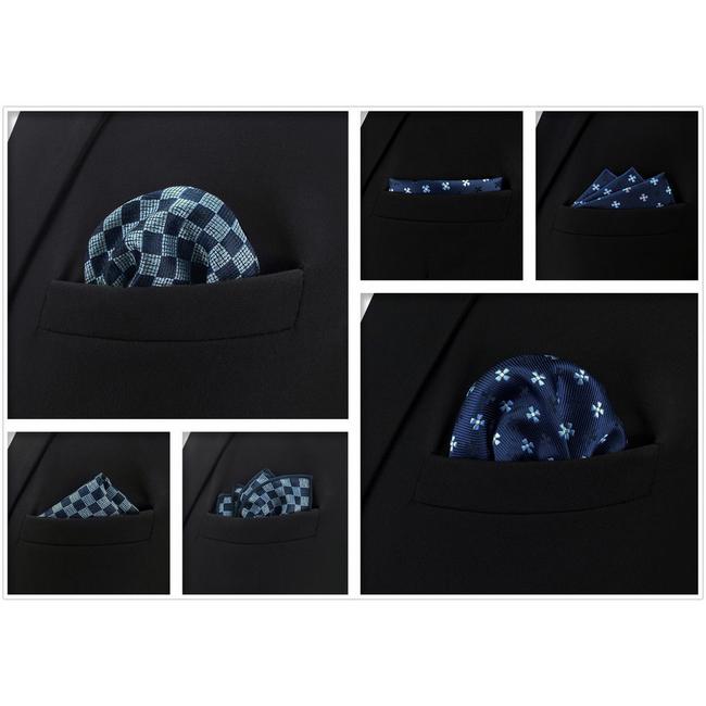 shlax & wing 5 Pieces Assorted Fashion Mens Pocket Square Classic Handkerchiefs Set 2-11 Envío internacional gratuito