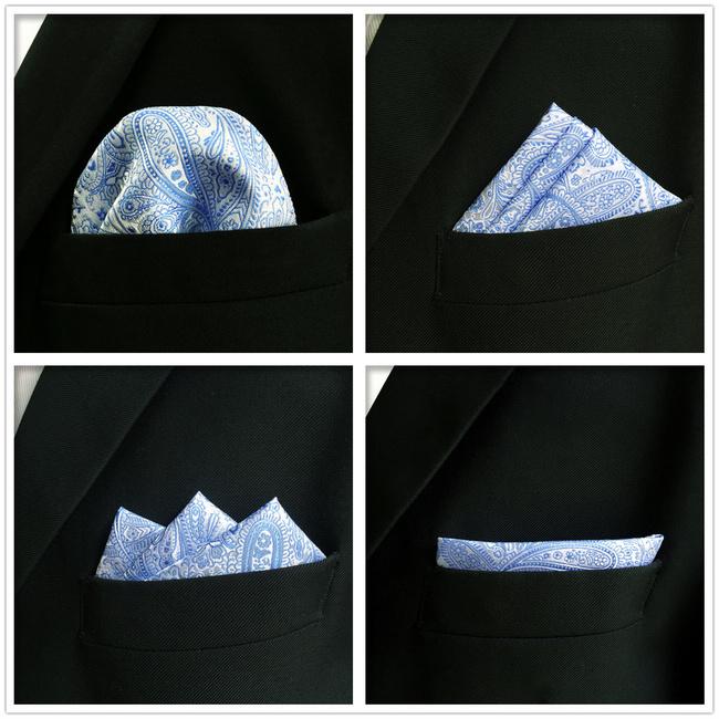 shlax & wing 5 Pieces Assorted Fashion Mens Pocket Square Classic Handkerchiefs Set 2-32 Tienda de fábrica