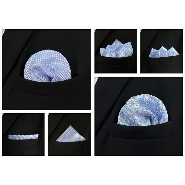 shlax & wing 5 Pieces Assorted Fashion Mens Pocket Square Classic Handkerchiefs Set 2-77 Limitado a 3 días