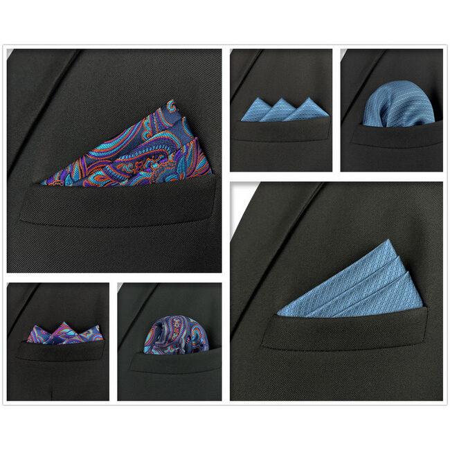 shlax & wing 5 Pieces Assorted Fashion Mens Pocket Square Classic Handkerchiefs Set 2-54 Precios de Black Friday