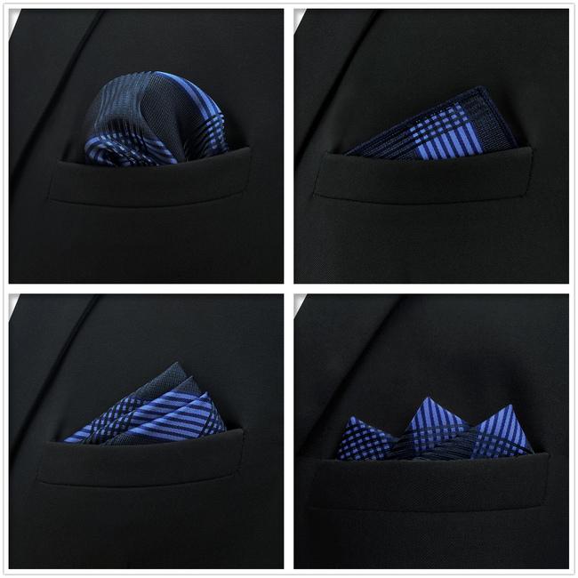 shlax & wing 5 Pieces Assorted Fashion Mens Pocket Square Classic Handkerchiefs Set 2-68 Libre de impuestos