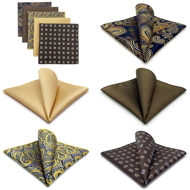 shlax & wing 5 Pieces Assorted Fashion Mens Pocket Square Classic Handkerchiefs Set 2-98 Descuentos del mes