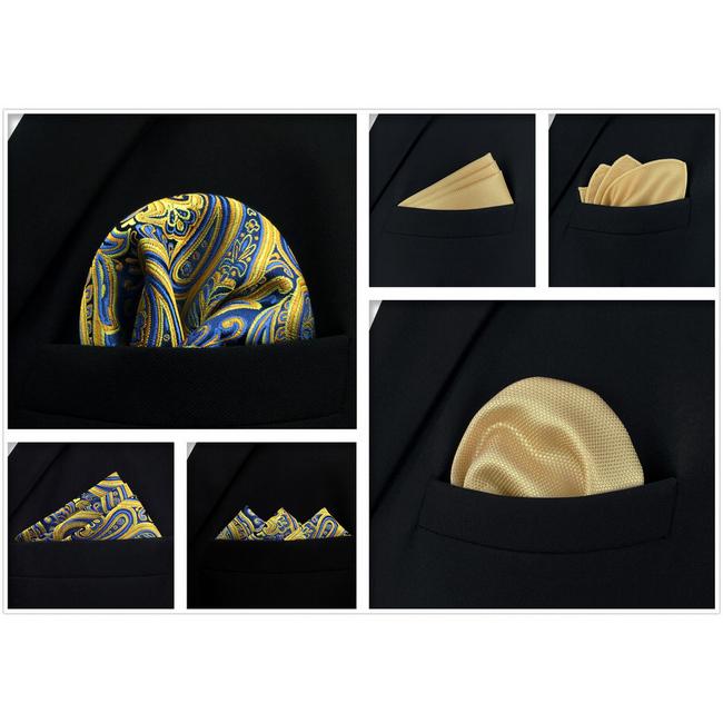 shlax & wing 5 Pieces Assorted Fashion Mens Pocket Square Classic Handkerchiefs Set 2-98 Descuentos del mes