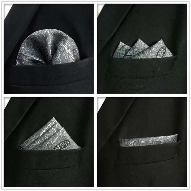 shlax & wing 5 Pieces Assorted Mens Pocket Square Fashion Gift Classic Handkerchiefs Set 1-37 Oferta exclusiva