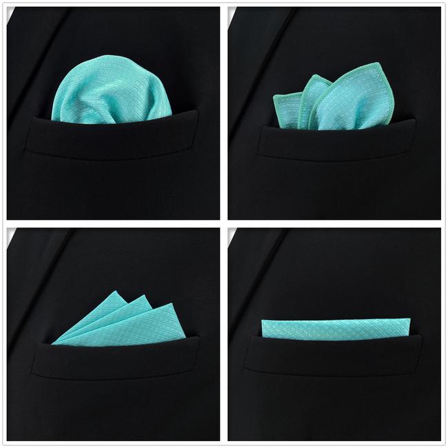 shlax & wing 5 Pieces Assorted Mens Pocket Square Fashion Gift Classic Handkerchiefs Set 2-104 Última moda