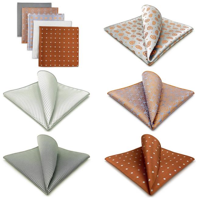 shlax & wing 5 Pieces Assorted Mens Pocket Square Fashion Gift Classic Handkerchiefs Set 2-83 Descuento por venta flash
